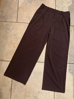 Women’s Chocolate Brown Wide-Leg Pants – Size Large - by Reflex